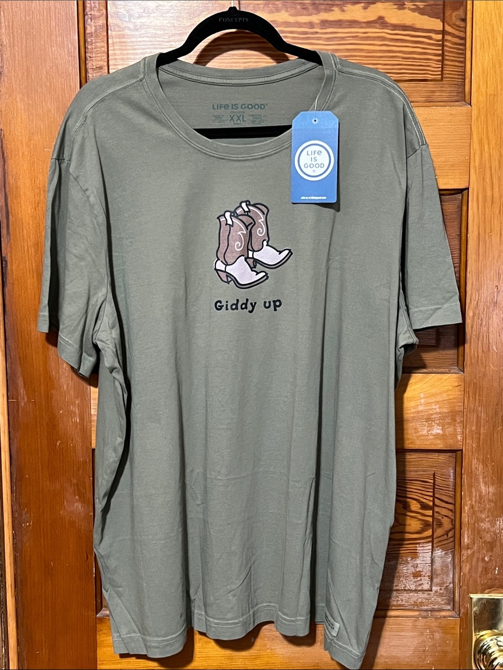 NWT Life Is Good Giddy Up Tee Size XXL Unisex
